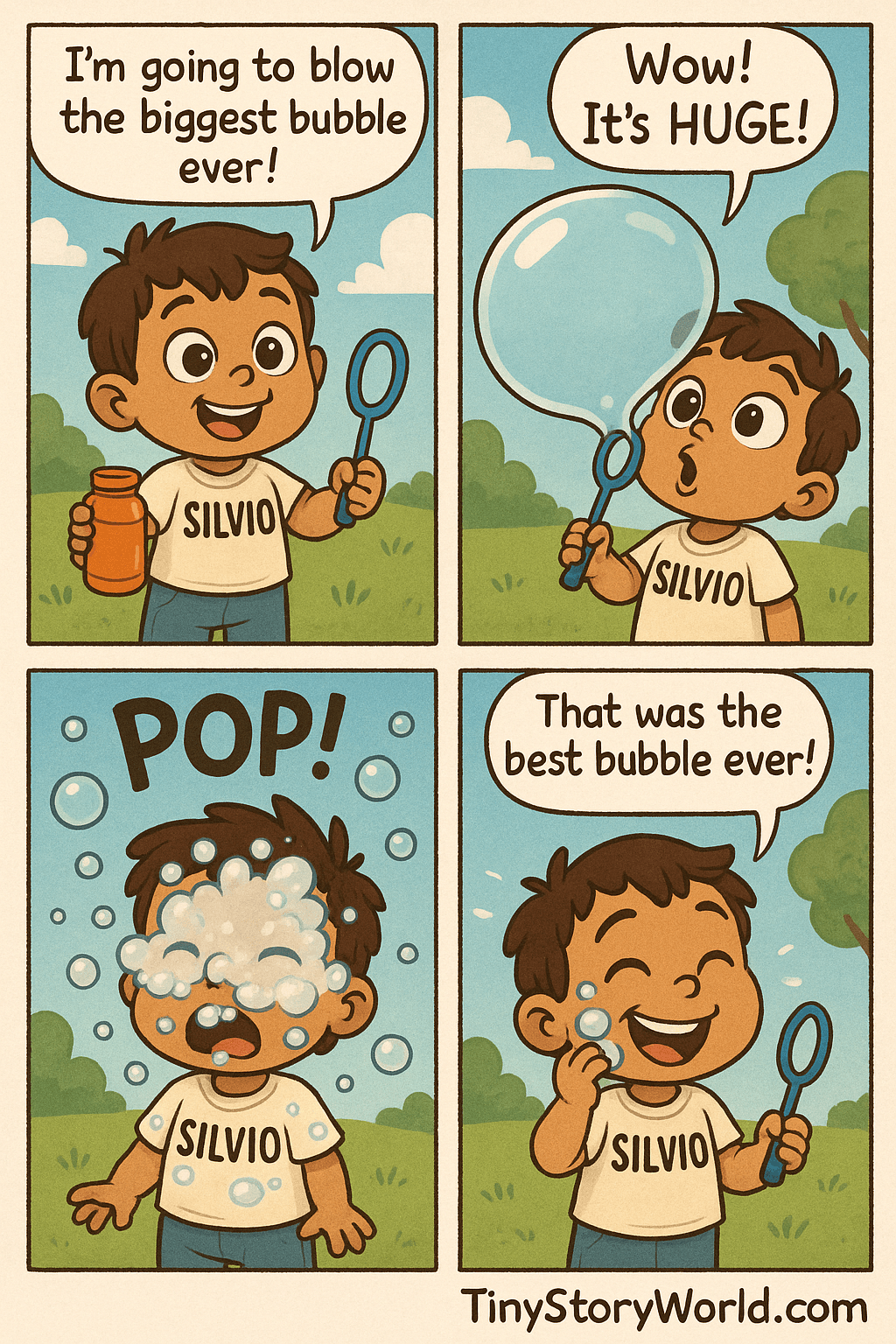 2-year-old Silvio's Big Bubble