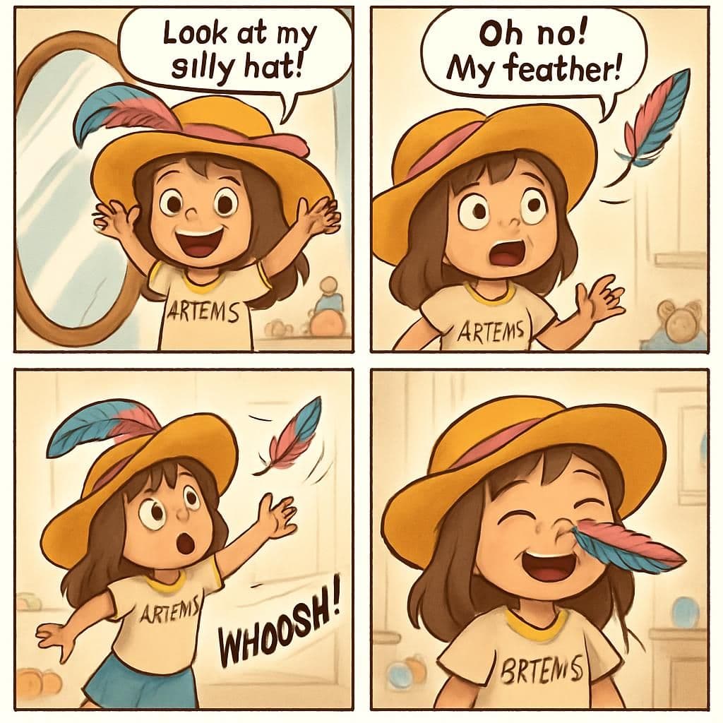 Comic with Artemis starring Artemis - 9 year old personalized kids comic
